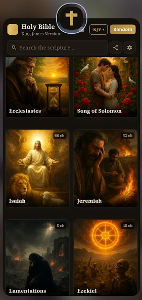Holy Bible app — book library